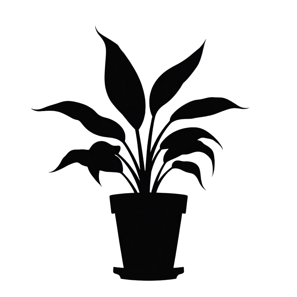 Potted Plant Silhouette